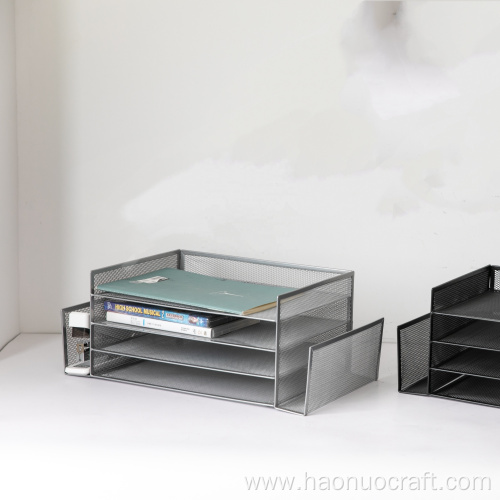 cajón de dos capas, almacenamiento de escritorio, clasificación de varios niveles